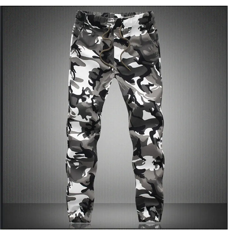 Pantalones para hombre camuflaje militar Jogger puro algodón primavera otoño lápiz Harem pantalones cómodos Camo Joggers 230504