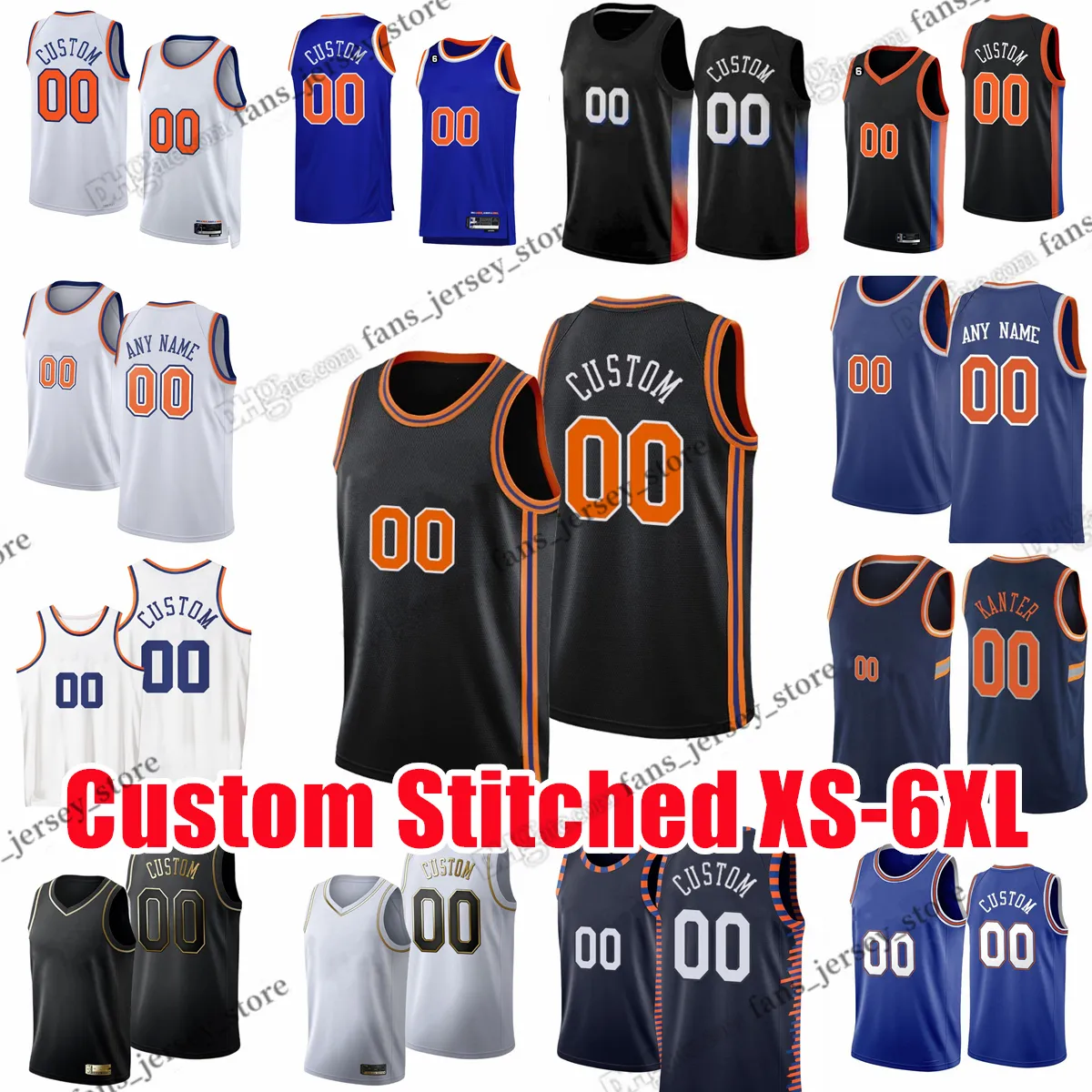 Custom Stitched XS-6XL Basketball Jersey Julius Evan Derrick Randle Rose Hart Trevor Keels Isaiah Hartenstein Duane DaQuan Jeffries Mitchell Robinson Hartenstein