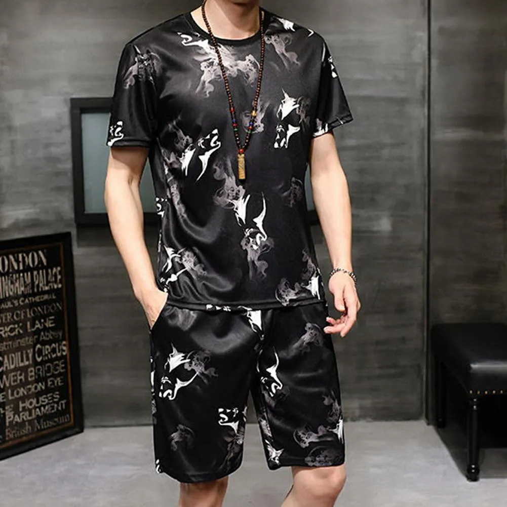 Men's loungewear shorts sets sales