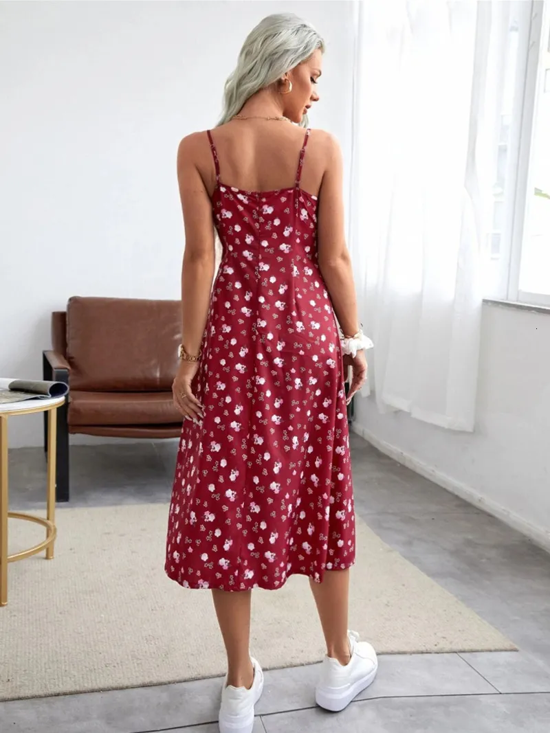 Vestido Años 50 Sin Mangas Playa Vestidos Largos,Correa De