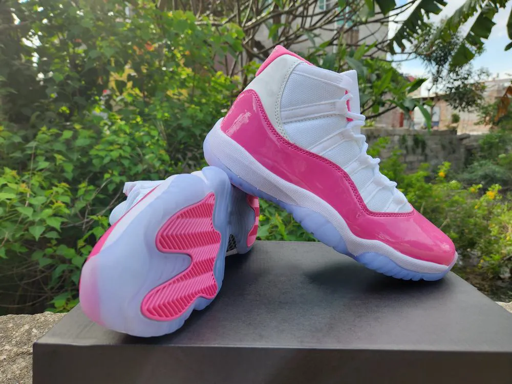 Pink and white 11s new arrivals