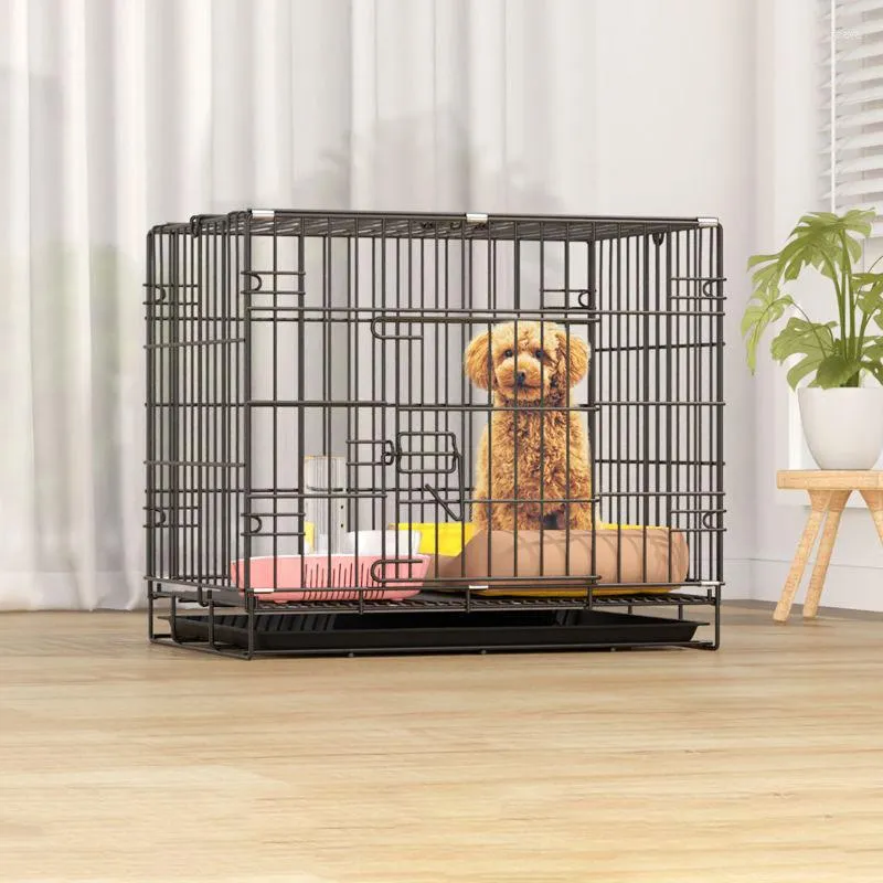 Cage de transport pliable pour chat, maison pour chien, avec toilettes, fils d'acier épais, maisons et habitats pour chiot, chaton, niche pour animaux de compagnie