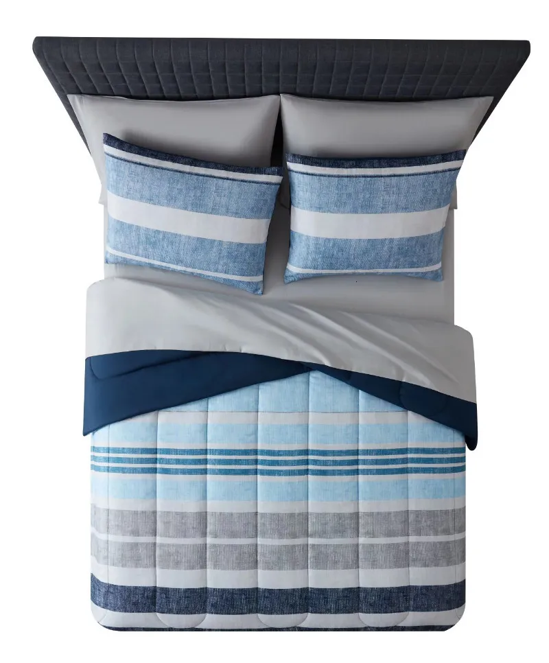 Mainstays stripe bed in a bag bedding deals
