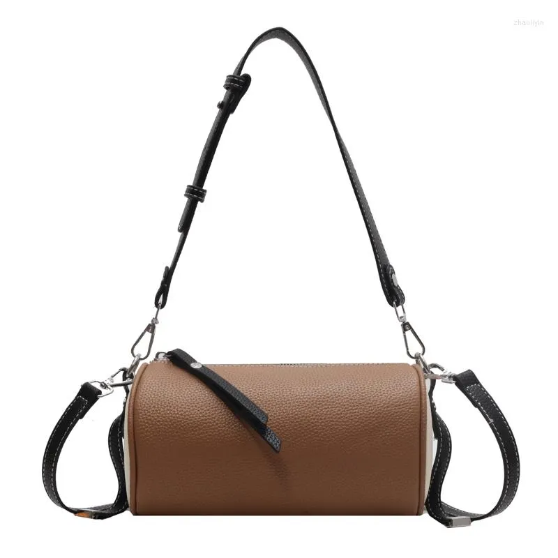 Bolsas noturnas para mulheres Mini bolsa de couro redonda minimal