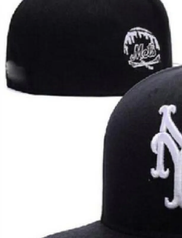 2023 Baseball masculin Full Fermed Caps Summer Navy Blue Letter Bone Men Femmes Black Color toutes les 32 équipes Sport décontracté Chapeaux ajustés à plat "YM" New York Mix Colors A3