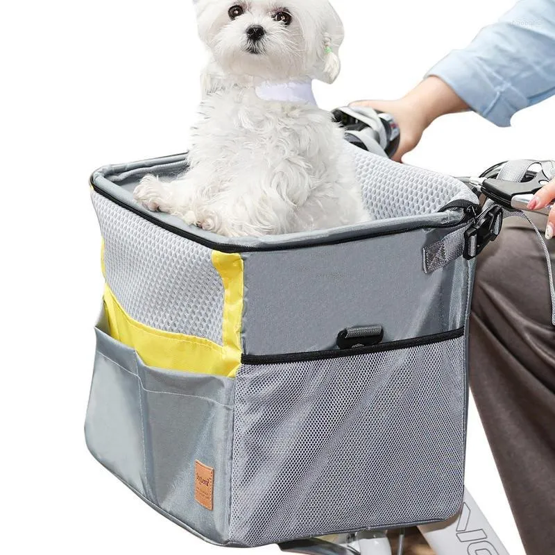 Dog Car Seat Covers Bicycle Pet Basket Carrier For Bike Riding Adjustable Waterproof Cat Backpack Bag Outdoor