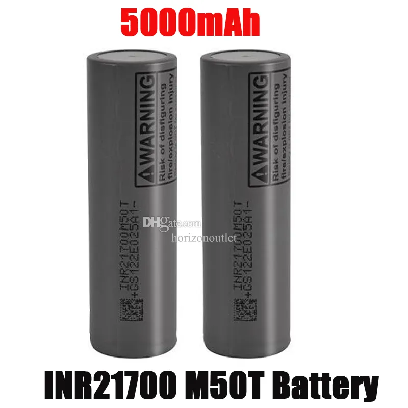 Hohe Qualität INR21700 M50 T M50T 5000 mAh INR 21700 Batterie 3,7 V Grau Ablauf Wiederaufladbare Lithium-Batterien Für HG2 M50LT 50T