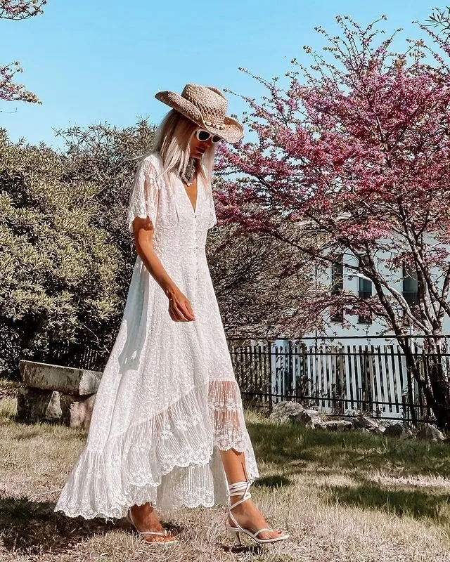 Elegant Bohemian White Maxi Dress: Summer Beach Sundress, V-Neck, Short Sleeve - Shop Now! from Dhgate Basic & Casual Dresses - price 62.05 Elegant Bohemian White Maxi Dress: Summer Beach Sundress, V-Neck, Short Sleeve - Shop Now! from Dhgate Basic & Casual Dresses - price 62.05