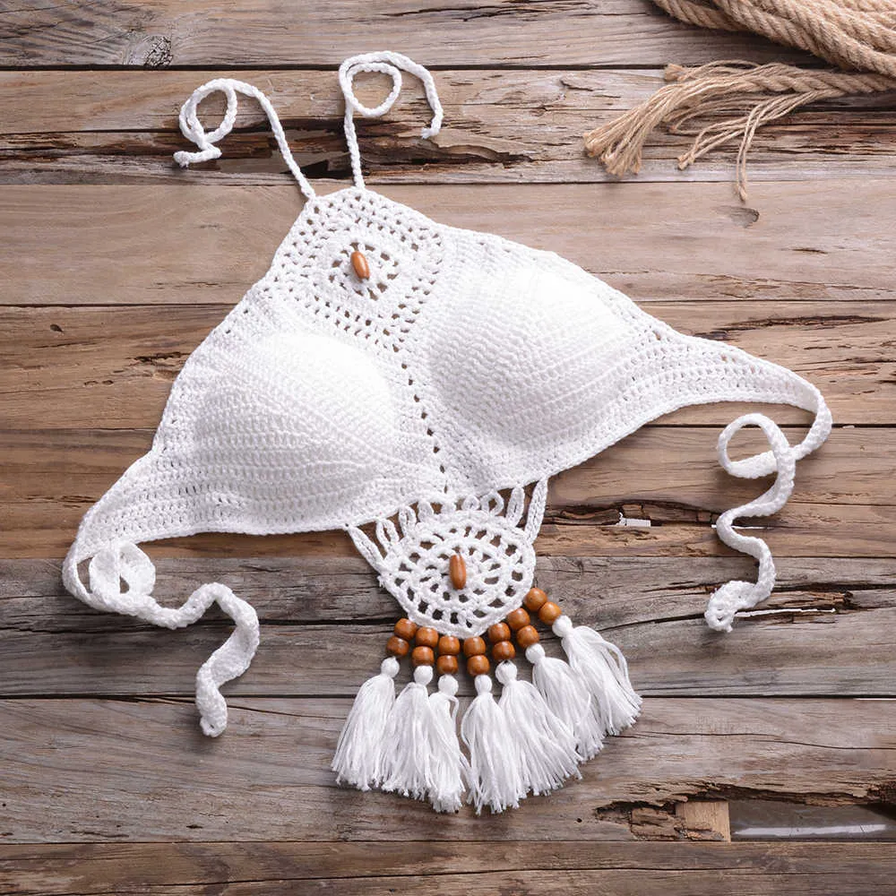 Bikini Handmade Tassel Bohemian Swimsuit Sexy Women Beach Swimming