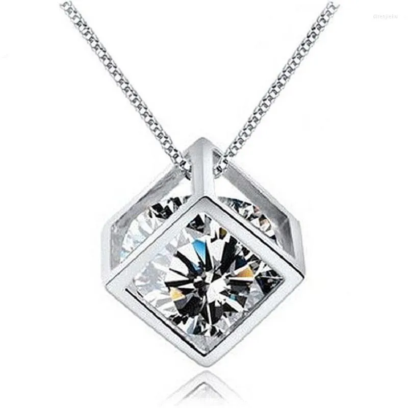 Pendant Necklaces MIQIAO Love Magic Cube Zircon Chains Necklace For Women Girls Friends Gift Korean Style Fashion Jewelery Goth Choker