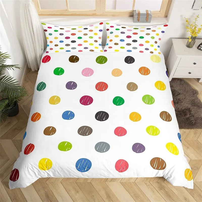 Polka dot cot bed duvet cover top