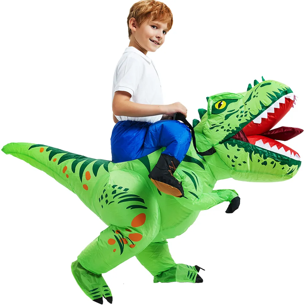 Cartoon Clothing Child Kids Dinosaur Inflatable Costume Anime Cartoon Mascot Halloween Party Cosplay Costumes Dress Suit for Boys Girls 230504
