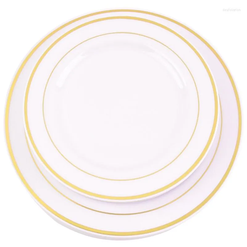 White and gold disposable plates 2025