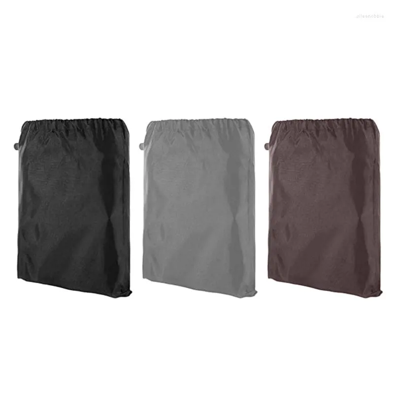 Organisateur de voiture 50LC Lawn Leaf Drawstring Bag Wearable 210D Oxford Tissu Noir Café Gris