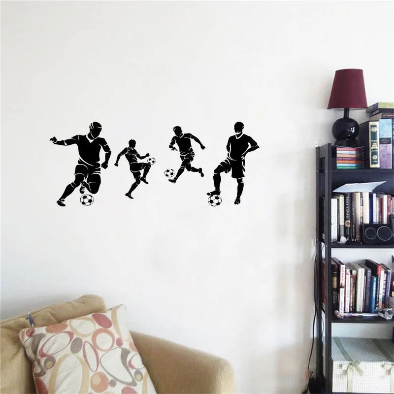 Bakgrundsbilder Sport Football Wall Sticker Soccer Wall Art Stickers Modern Fashion Wallsticker For Kids Rooms Room Decor Decal Mural DW6833 230505