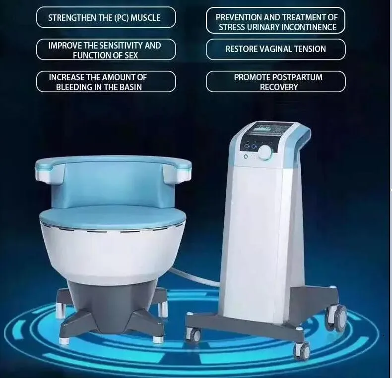 Puissant magnétique amincissant EM-chair Repair Muscle du plancher pelvien Post-partum Repaire building Améliorer la sensibilité vaginale de la vessie Promouvoir la machine pour les fuites d'urine