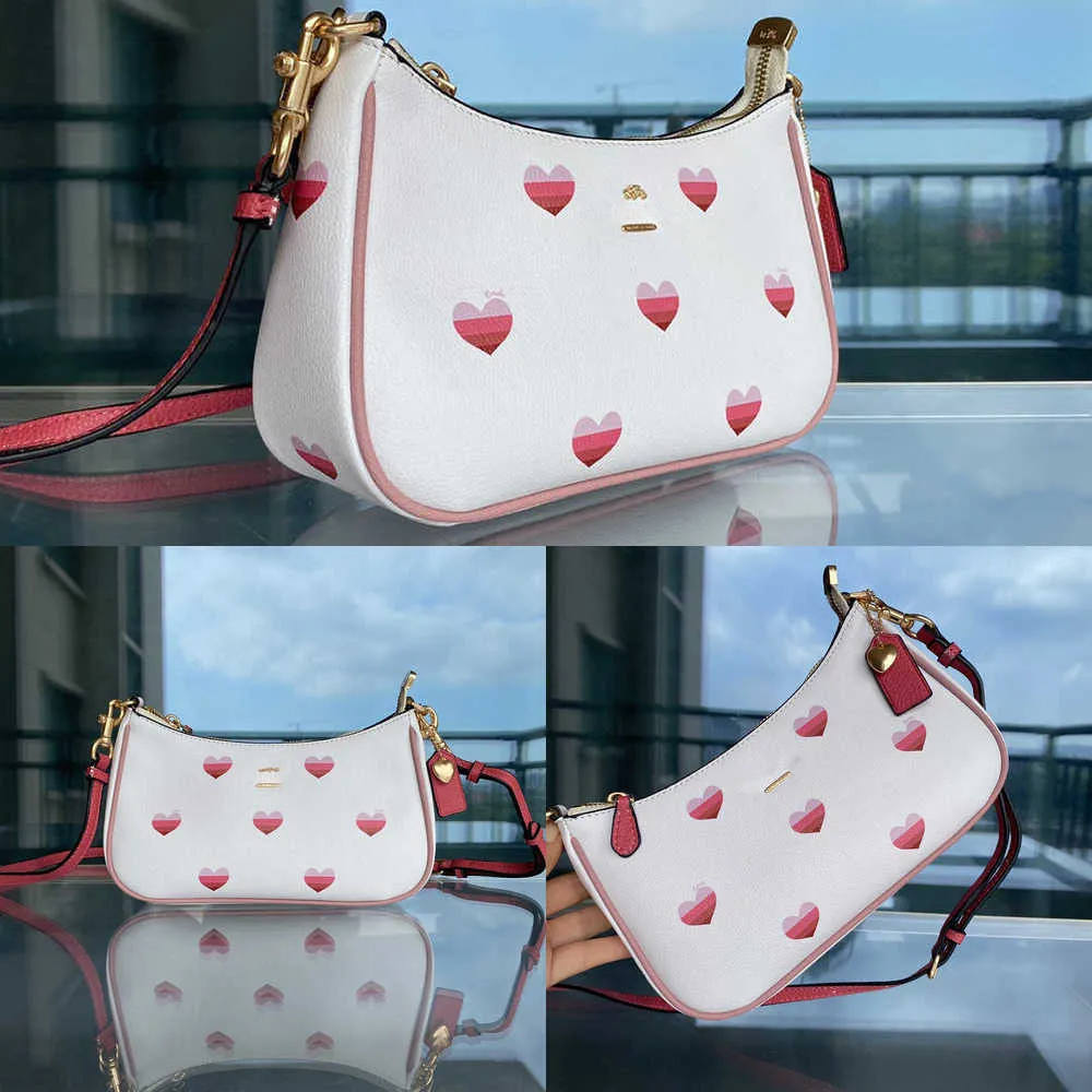 COBAG Evening Bags Shoulder Handbag Women Mini Tote White Leather Underarm Bag Fashion Crossbody Luxurys Designers Handväskor Purse Love Print Valentine 230207