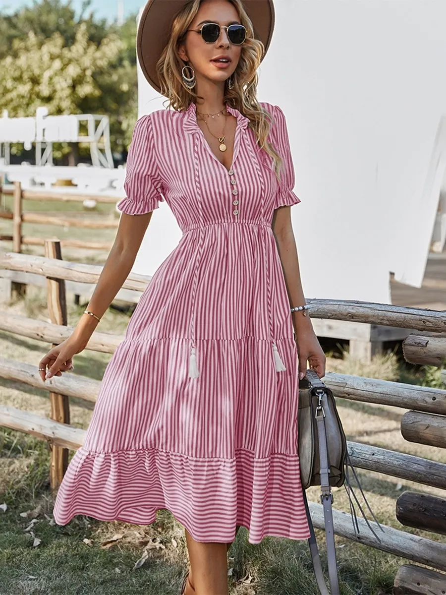Womens striped summer dress online
