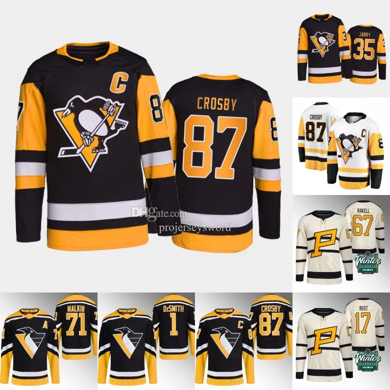 Pittsburgh Sidney Crosby Penguin Jersey Erik Karlsson Evgeni Malkin Kris Letang Drew O'Connor Mario Lemieux Jeff Carter Reilly Smith Bryan Rust Tristan Jarry Camisa