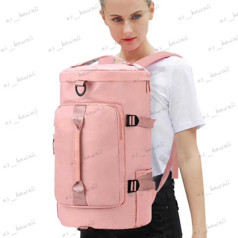 Duffel Bags Tinyat de grande capacidade Bag feminino Back de fim de semana casual Backpack Backpack Ladies Sports Yoga Bagage Bags Multifunction Crossbody T230505