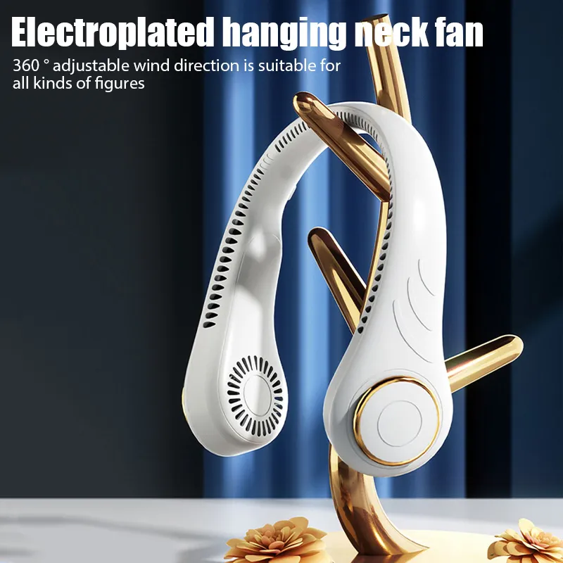 4000mAh Bladeless Neck Cooler – Portable USB‑Rechargeable Hands‑Free Fan – Best Summer Gadget