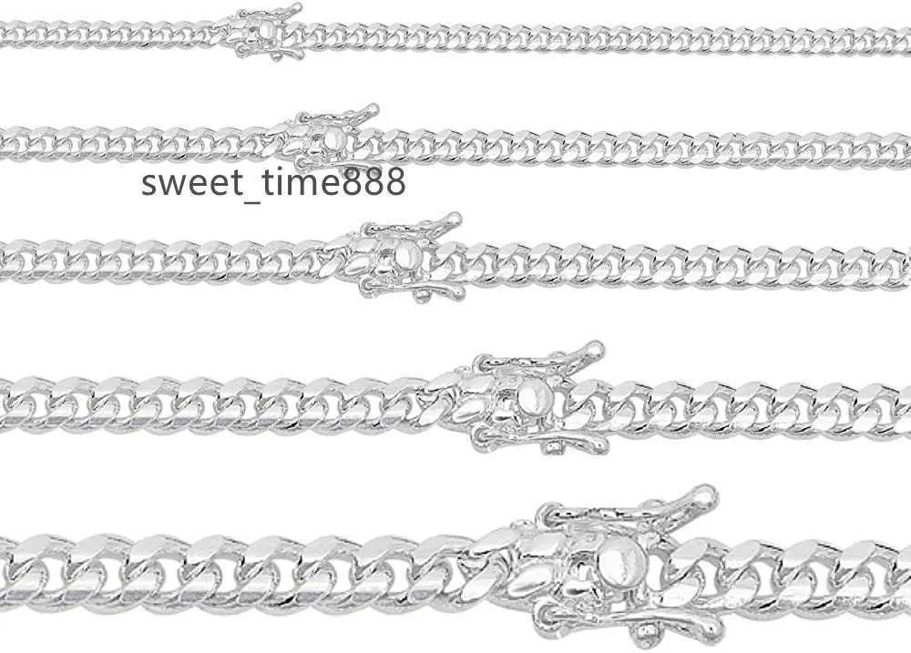 HarlemBling Solid 925 Sterling Silver Miami Cuban Link Chain Or