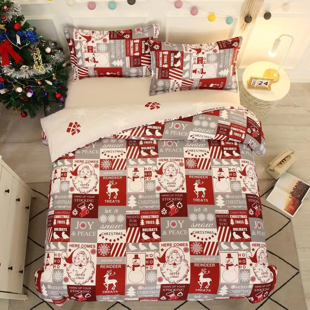 Christmas fleece bedding set top