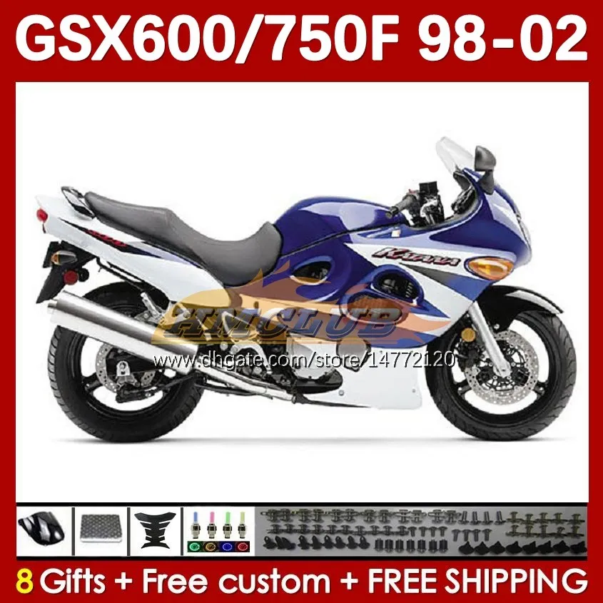 Fairing For SUZUKI KATANA GSXF 600 750 CC 600CC GSXF600 GSXF-750 169No.89 GSX750F GSX600F 750CC 1998 1999 2000 2001 2002 GSXF750 GSXF-600 98 99 00 01 02 Body factory blue