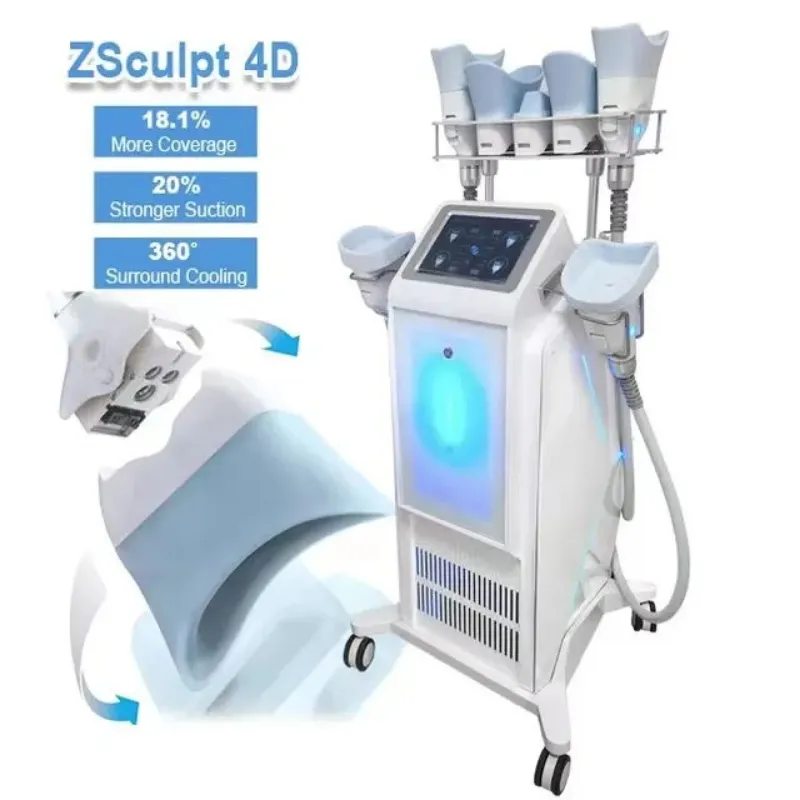 Professionelle 7 -Griffe 4D Cool Body Sculpting Slimming 360 Cryolipolyse Fett Gefriermaschine