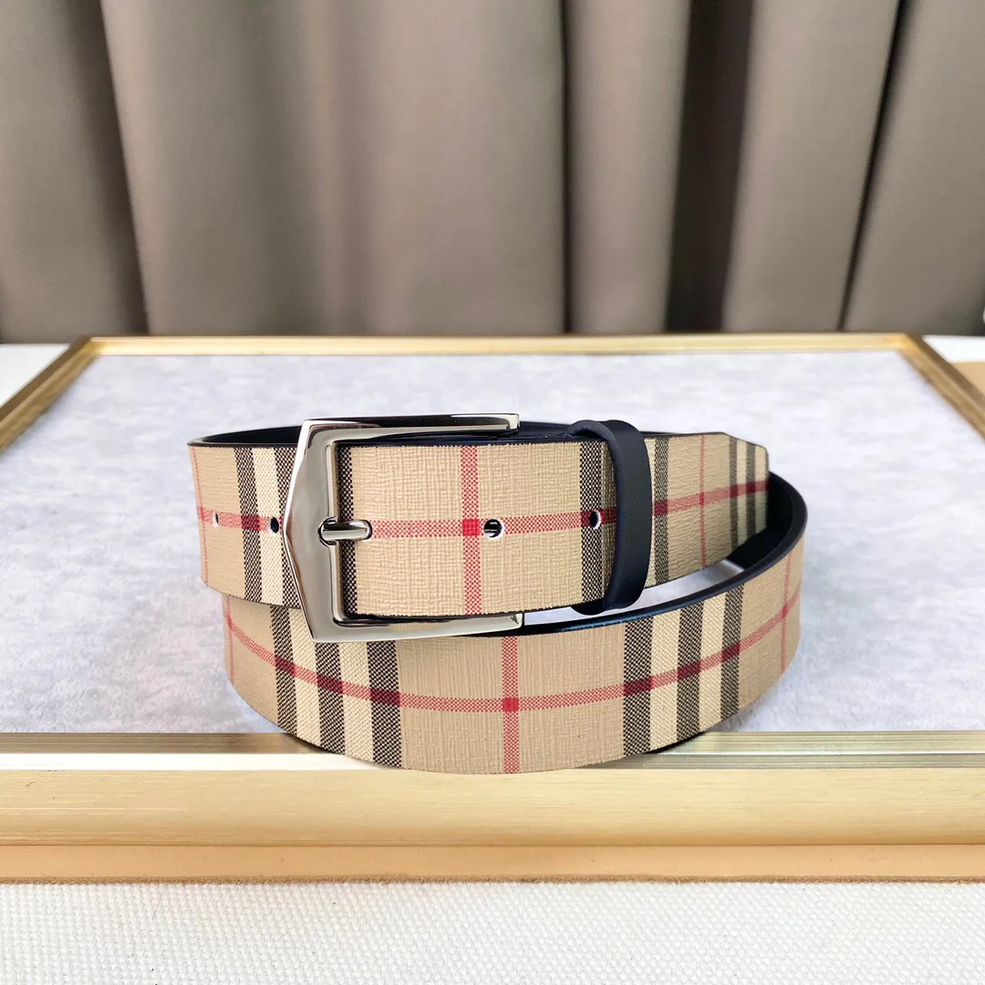 Luxury Designer Belt 2024 Fashion Gold Silver Buckle Cintura for Men Women Classic Striped Double Sided Casual Belt 3.5cm