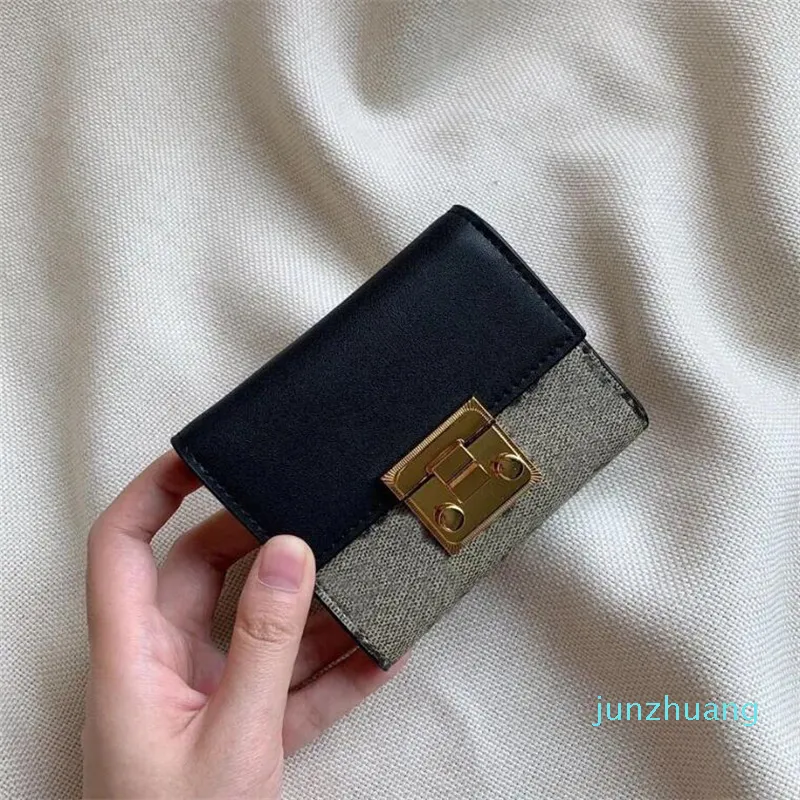 Vente femme concepteur pliant dames portefeuille porte-monnaie porte-monnaie sac de carte de crédit multicolore