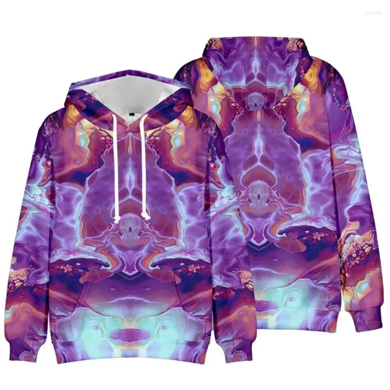 Heren Hoodies 3D Purple Mix-Up Tie Dye Hawaii Hoodie Sweatshirt Streetwear pullovers Fashion Women Men 2023