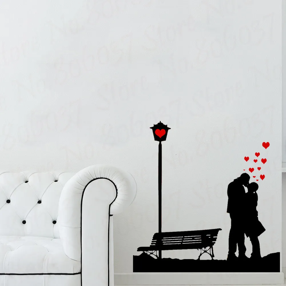 Sfondi Amanti creativi Wall Art Decal Sticker Rimovibile Murale Decorazioni per la casa Accessori per la decorazione della casa Adesivi WL1214 230505