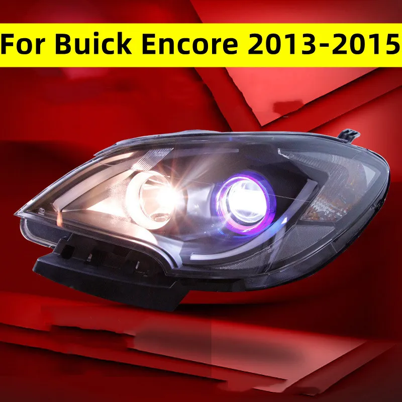 Stylizacja samochodów dla Buick Encore 20 13-20 15 Zespół reflektorów LED Daytime Light Light Dual soczewki ksenonowe reflektor lampy