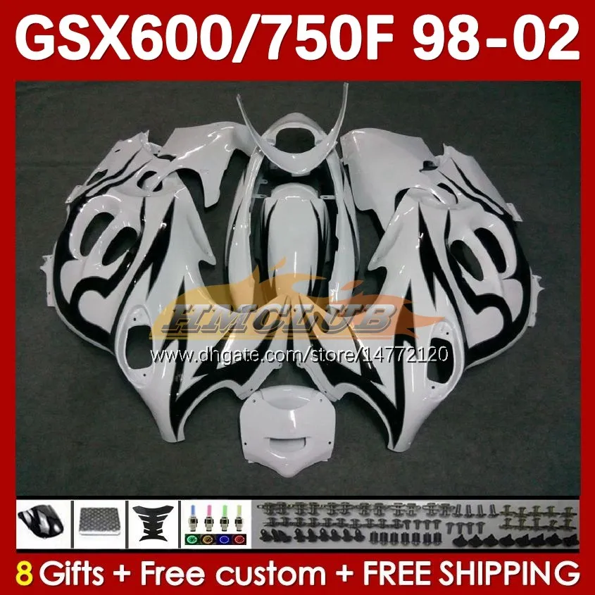 Body for Suzuki Katana GSX600F GSXF750 GSXF-750 GSXF 600 750 CC 169NO.24 GSX750F 600CC 750CC 98 99 00 01 02 GSXF600 GSXF-600 1998 1999 2000 2001 2002 Fairing Black Fames