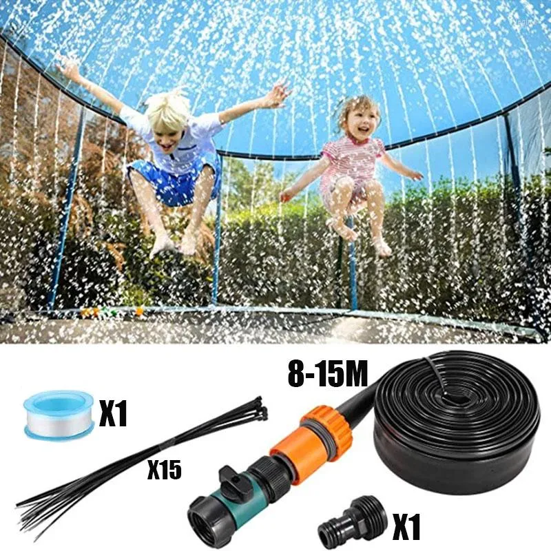 Equipamentos de rega kit de sprinklers de trampolim verão Sistema de refrigeração para pulverizador infantil ao ar livre usado para entretenimento aquático de jardim