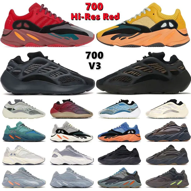 Bulk New Designers Yeezy 700 V2 Running Shoes For Men Women V3 Azael Copper Fade Safflower Mauve Static Solid Grey Wash Orange MNVN Phosphor Mens Trainers Sports Sneakers From Airmax588 Price