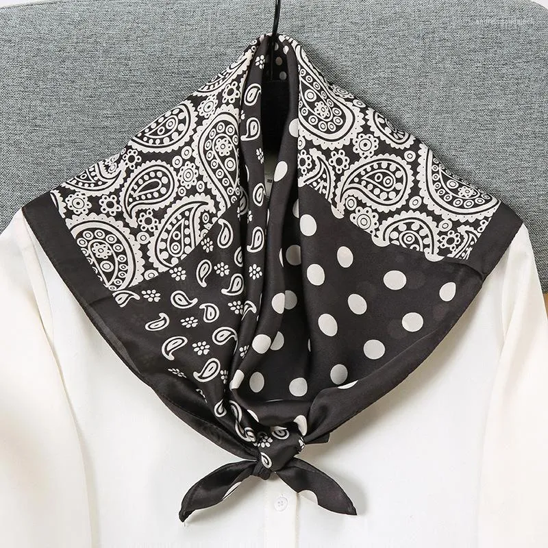Scarves Paisley Print Handkerchief Neck For Women Small Shawls Wraps Bandana Head Scarfs Square Headband Hijab 70CM