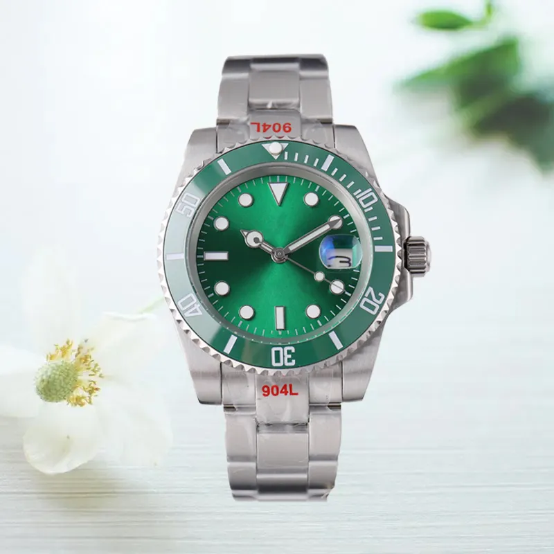 Automatyczne 40/41 mm designerskie stalowe stalowe klamra mechaniczna Wodoodporna Wodoodporna Sahire Glass Watch Dhgate, zegarki modowe 437385 es