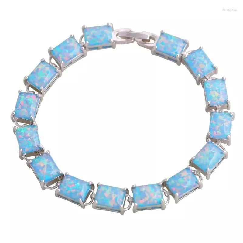 Bracelets de charme JLB102 Chegada de incêndio multicolorido Opal e zircão colorido Bracelete simples de alta qualidade Ladies Jewelry Gift