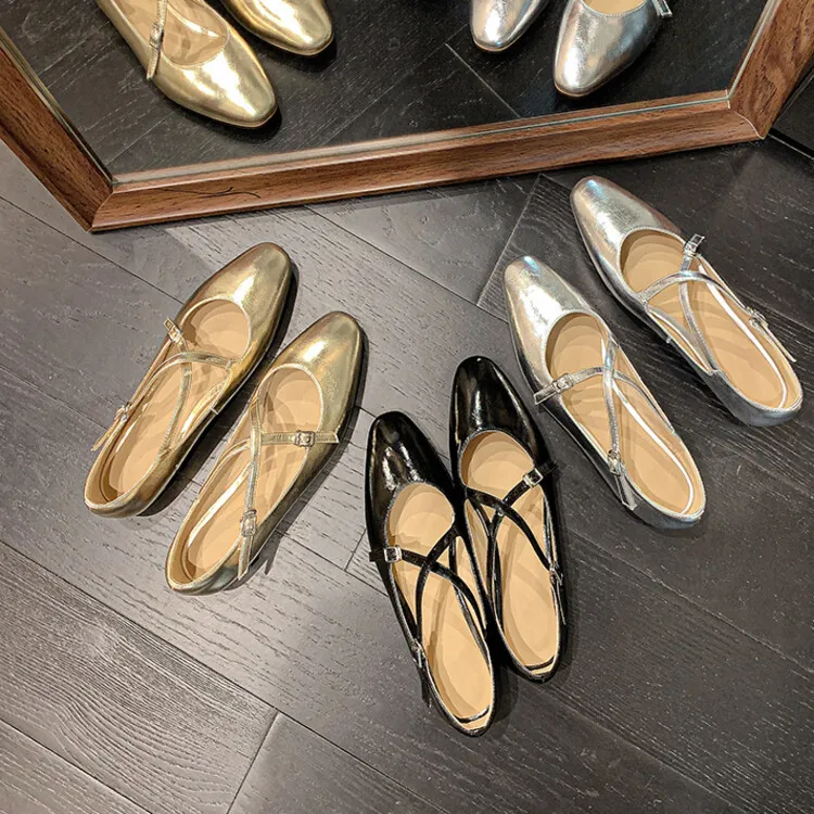 Ballerine argento deals a punta