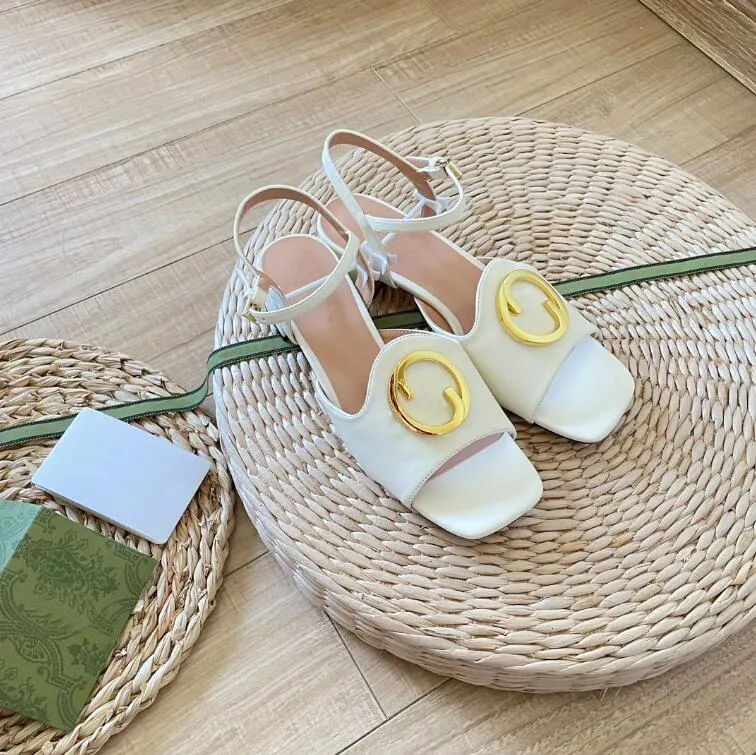 Bulk High End Leather Womens Sandals Designer Low Heel Non Slip Gold Slippers With G Letter Closure Perfect For Summer Official Website Synchronized At Only 41.25 DHgate.Com