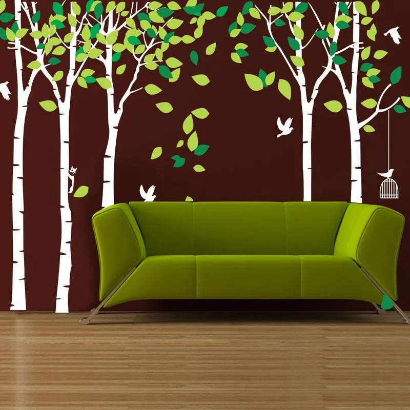 Tapety 180x264 cm duże drzewo naklejka na ścianę salon sypialnia