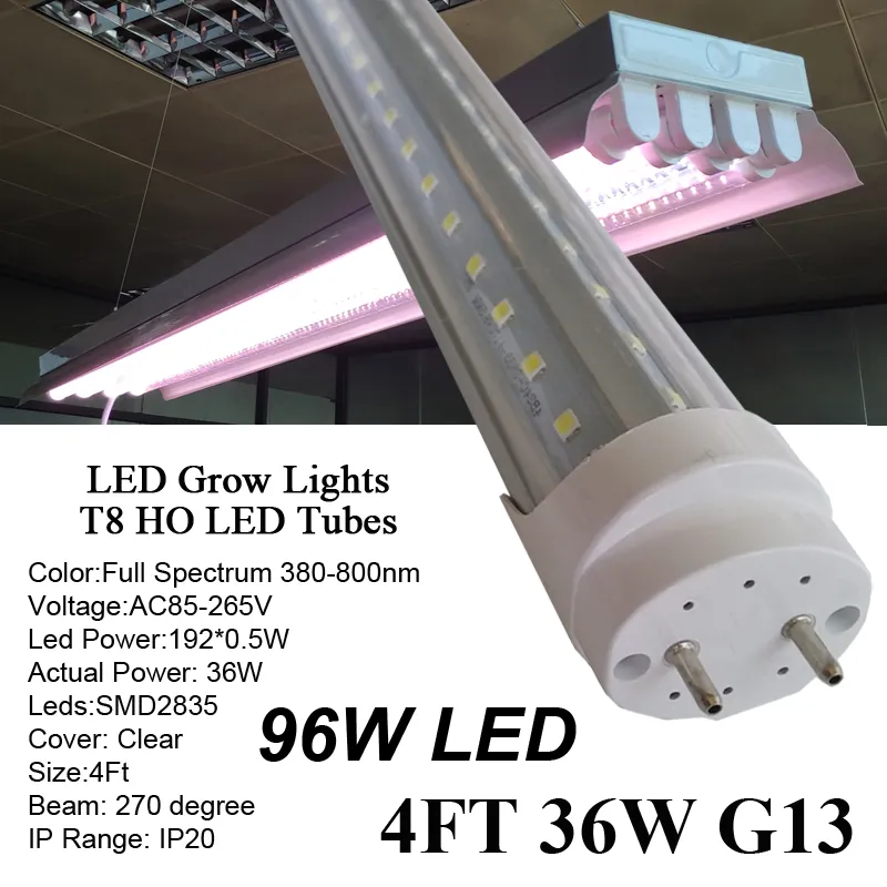 Full Spectrum T8 12v Led Tube Light Lamp For Greenhouse And Indoor