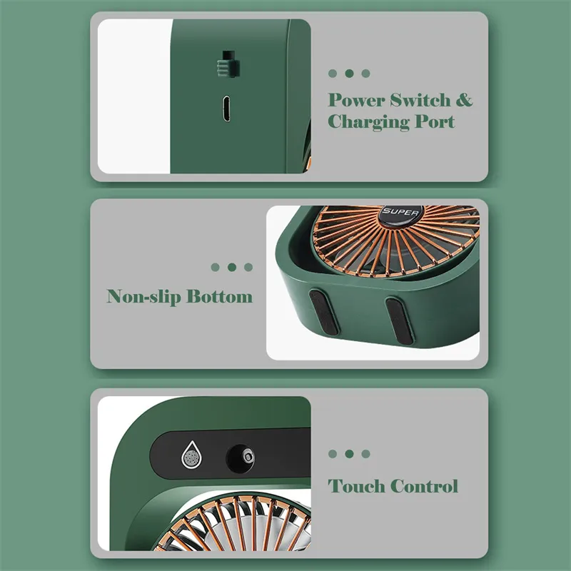 Ventilatore portatile, piccolo ventilatore, Ventilatore regolabile portatile  della batteria di ricarica mini USB con ventole da tavolo ricaricabili da  tavolo ricaricabili a 3 velocità Ventilatori da v : : Casa e cucina