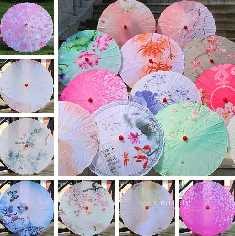 Protetor solar guarda -chuva decorativa de petróleo guarda -chuva tecido de seda estampado guarda -chuva guarda -chuva de dança guarda -chuva de estilo antigo, guarda