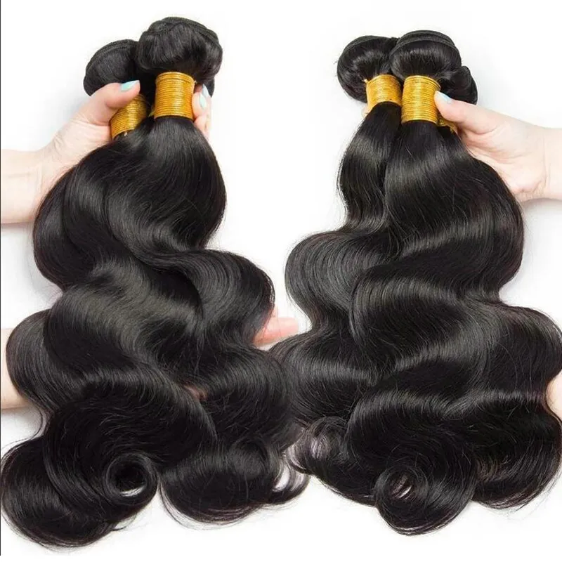 Cheveux en vrac Indain Body Wave Bundles Cheveux Humains Body Wave 100% Extension de Cheveux Noir Naturel 134 Pcs En Vrac Bundles de Cheveux Humains En Gros 230504