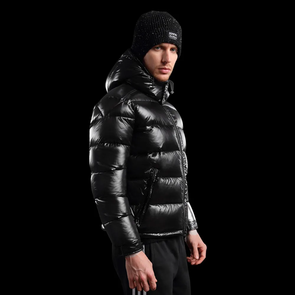 Mens USA Winter Hoodie With Detachable Stand Collar, Zipper, Fly 