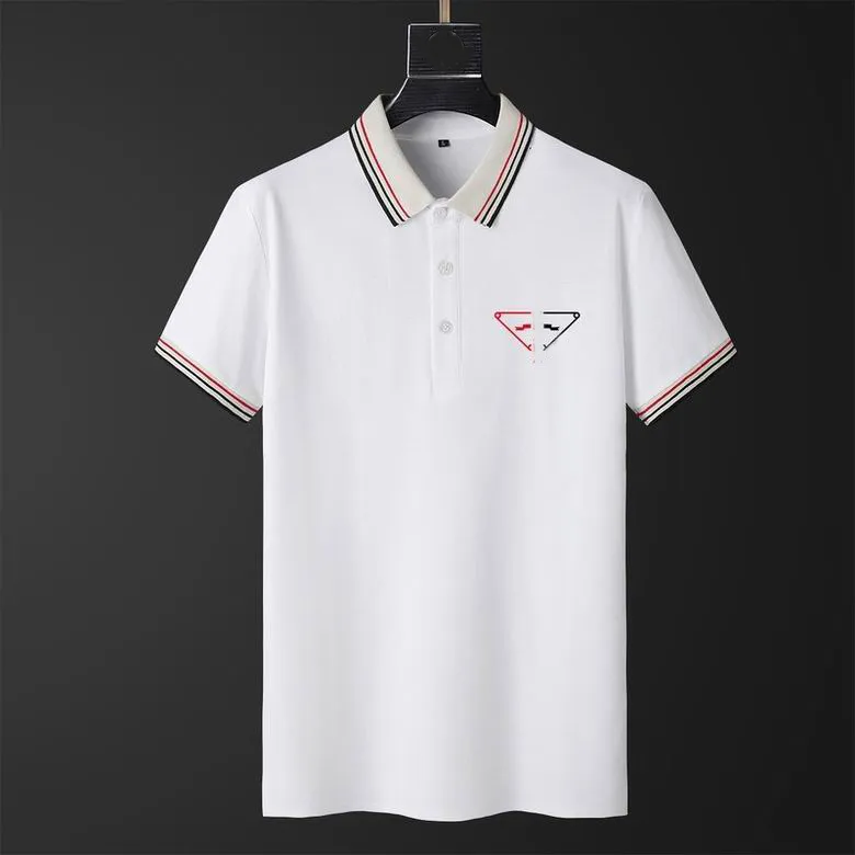 Męskie polo Pra Projektant T Shirt Dres Koszulka polo Projektant Polo Koszulka damska Polo tech Dres Czarny biały Polo v neck t shirt blanc moda Mężczyzna koszula oversize