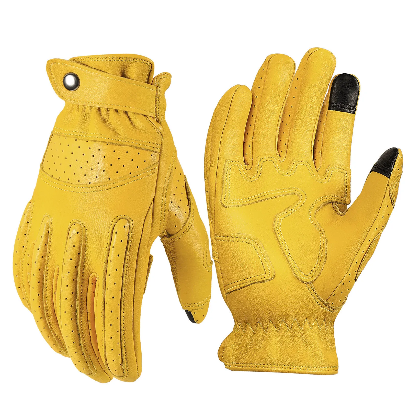 Gants de sport OZERO Rétro Gants de moto Écran tactile Gants de motocycliste Doigt complet Respirant Antidérapant Motocross Gants d'équitation 230505